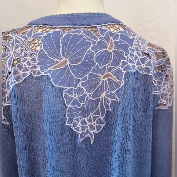 Free People Easy Breezy Floral Appliqué Henley - Picture 13 of 16